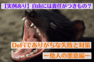 【実例あり】自由には責任がつきもの?DeFiでありがちな失敗と対策ー他人の悪意編ー